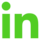 LinkedIn icon with hyperlink to linkedIn